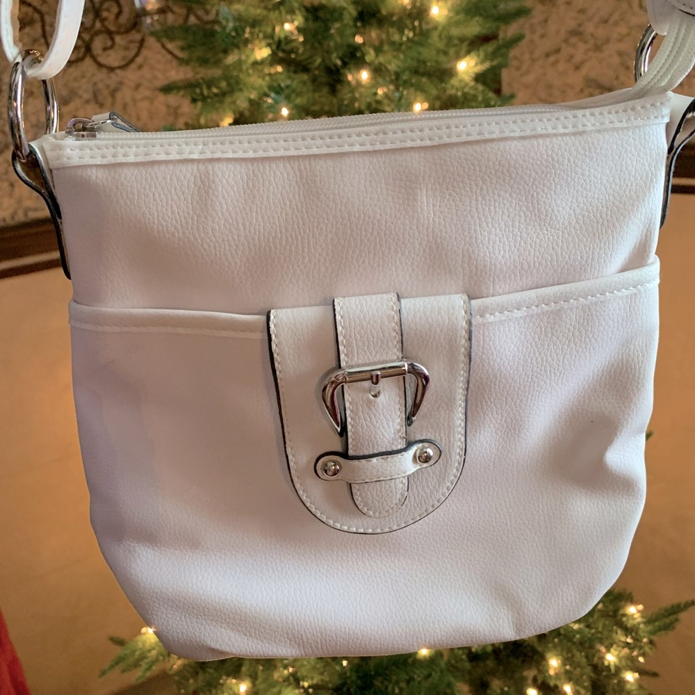 Clean white purse.